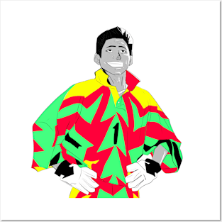 jorge campos in bright immortal jersey soccer goal keeper suit Posters and Art